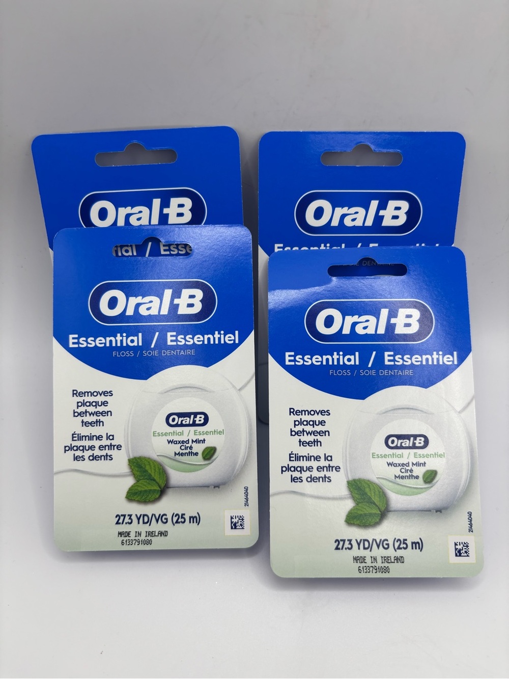 Oral-B Essential Dental Floss Mint Waxed 4 New Packages
